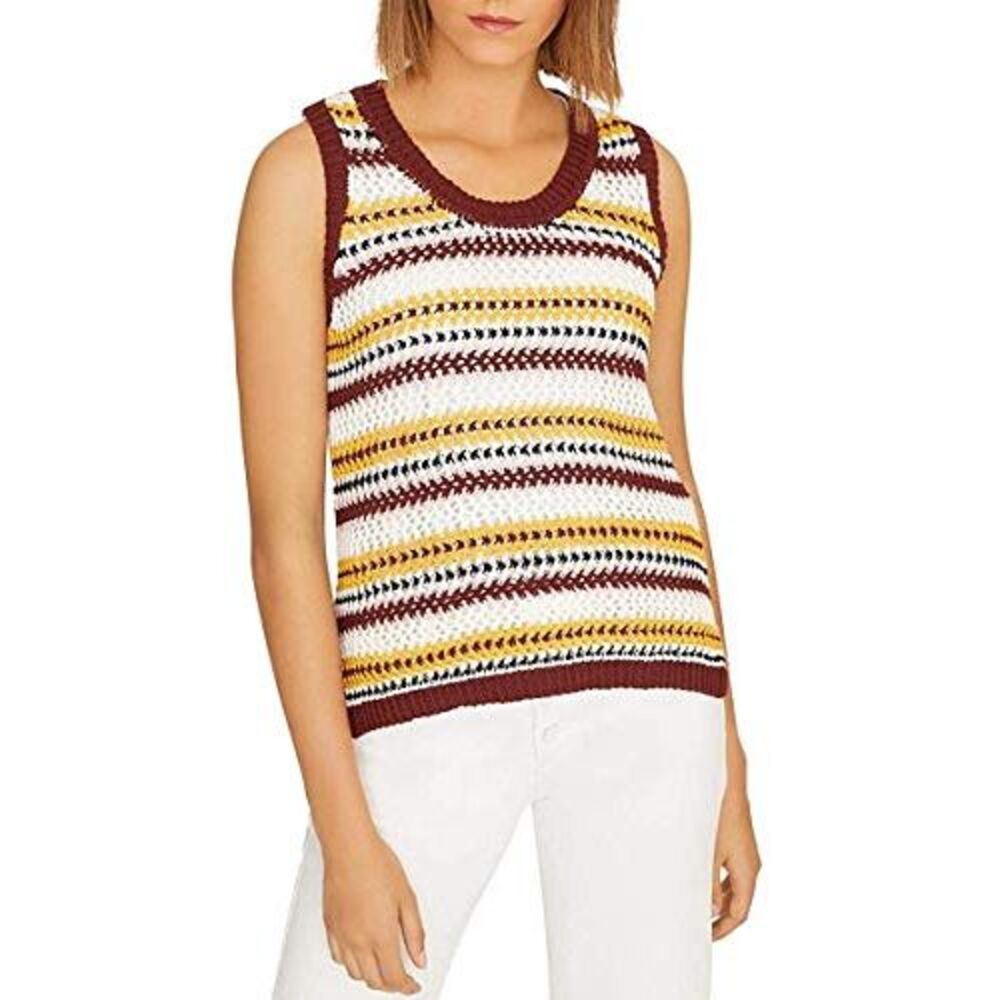Sanctuary Sunland Stripe Cotton Sleeveless Sweater